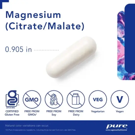 Pure Encapsulations Magnesium (Citrate/Malate) - Magnesium Supplement to Support Nutrient Utilization, Energy, Bones & Heart Health* image {2}