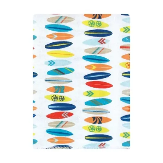 Hudson Baby Infant Boy Cotton Flannel Burp Cloths Bundle, Surfer Dude, One Size image {6}