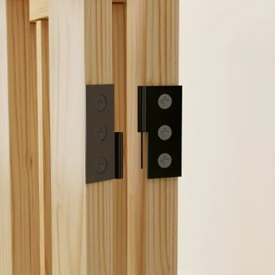 Hrinhom 6 Panel Dog Fences,Wooden Freestanding Dog Gates, Pet Gate image {8}