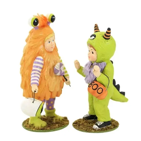 Bethany Lowe 5.0 Inch Maddie & Mikey Monster Halloween Figurine Set , Lightweight Halloween Decor Halloween Costume Figurine (2PC) image {2}