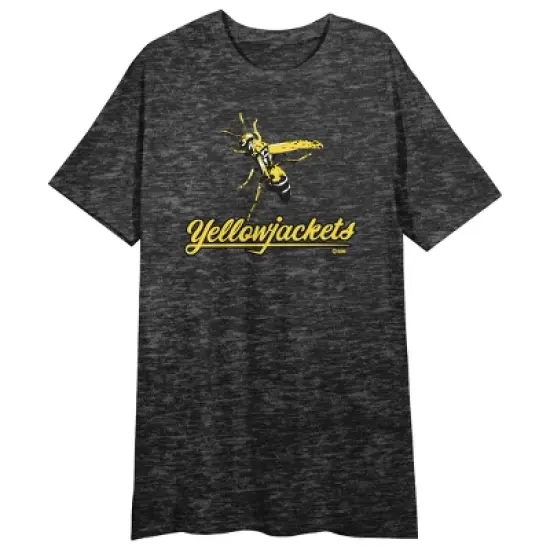 Yellowjackets Bee Logo Crew Neck Short Sleeve Charcoal Heather Women's Night Shirt image {2}