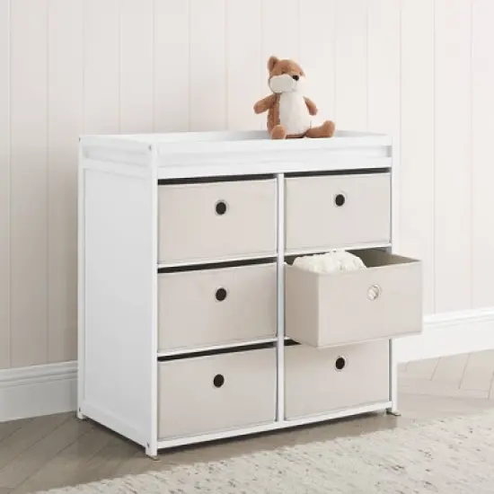 Delta Children Hayes Changing Table with Fabric Bins image {1}
