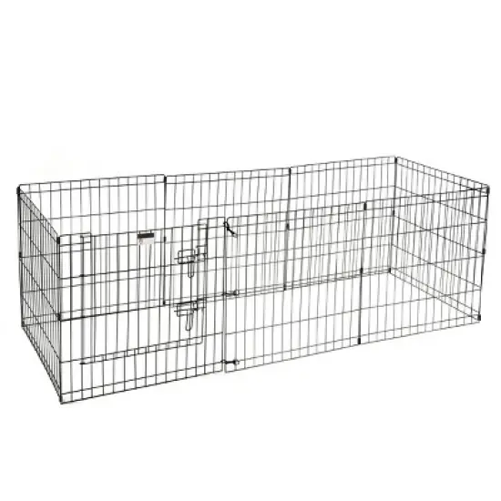 Pet Adobe 8 Panel Folding Metal Playpen with Door image {5}