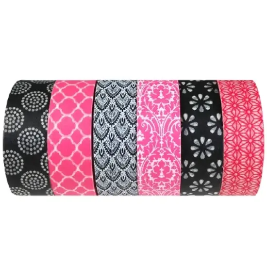 Wrapables Japanese Washi Masking Tape Collection, Premium Value Pack (Set of 6) image {34}