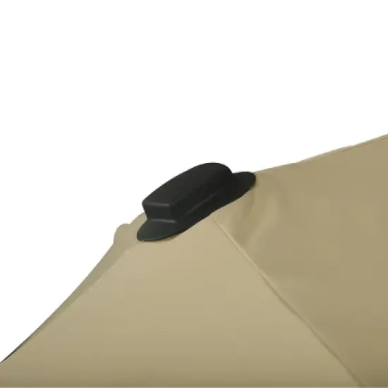 Akoasm 102.25 in. H Square 360-Degree Rotation Hanging Cantilever Patio Umbrella with Aluminum Cross Base-Beige image {2}