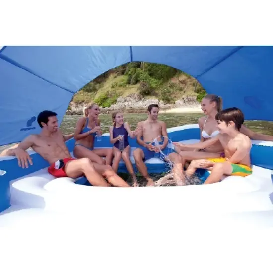 Bestway CoolerZ Tropical Breeze 6 Person Floating Raft & Electric Air Pump image {5}