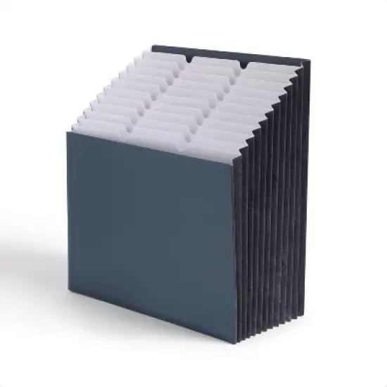 Smead Expanding 12-Pocket Stadium File, 12.75" x 13.75" x up to 11.75", Navy image {9}