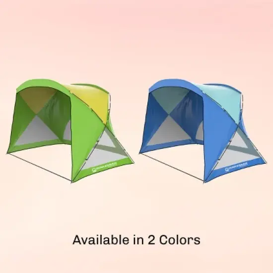 Beach Tent Sun Shelter - Sport Umbrella - UV Protection and Water-Resistant with Carry Bag &ndash; Shade Canopy for Families by Wakeman Outdoors (Green) image {6}