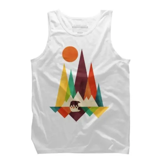 Men's Design By Humans Mountain Bear By radiomode Tank Top image {4}