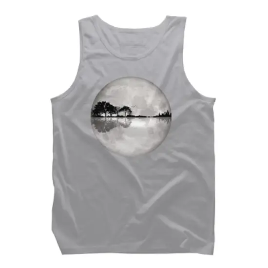 Men's Design By Humans Moonlight Nature Guitar II By Maryedenoa Tank Top image {10}
