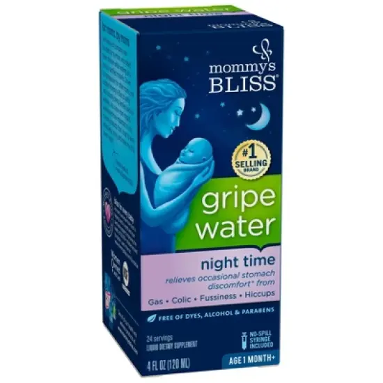 Mommy's Bliss Gripe Water Night Time for Colic, Gas or Stomach Discomfort - 4 fl oz image {3}