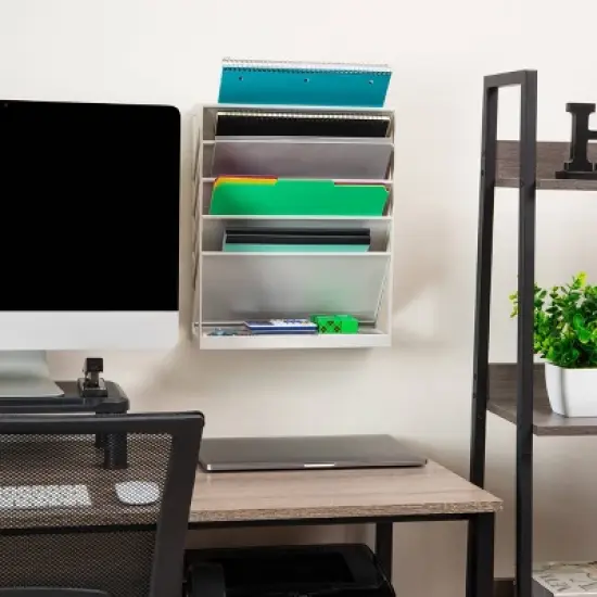 Mind Reader 5-Tier Vertical File Storage Desktop Organizer Plastic image {5}