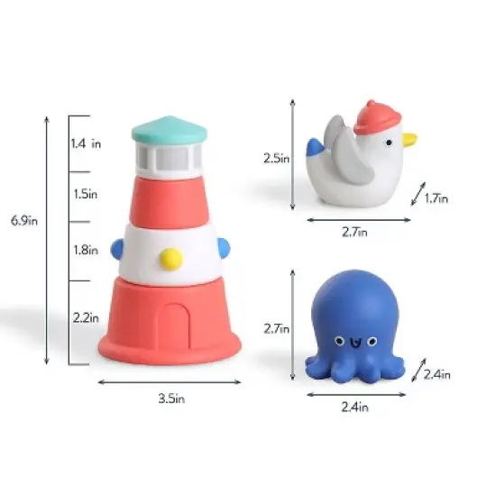 Itzy Ritzy Nautical Bath Stack Set - 5pc image {7}