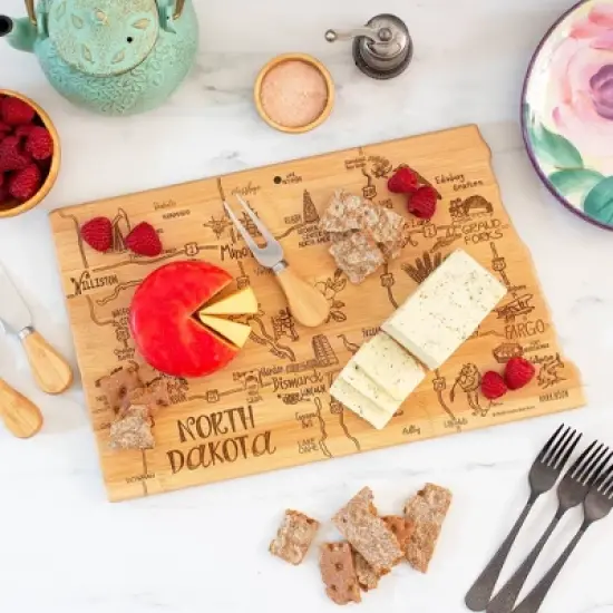 Totally Bamboo Destination North Dakota Serving and Cutting Board image {1}