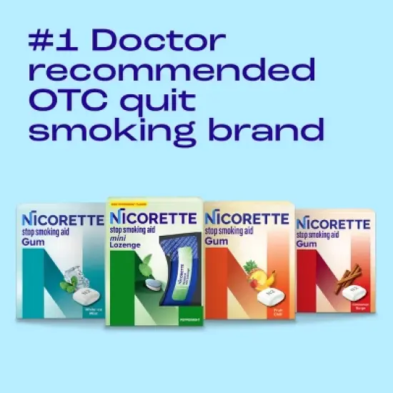 Nicorette 2mg Mini Lozenge Stop Smoking Aid - Mint image {11}