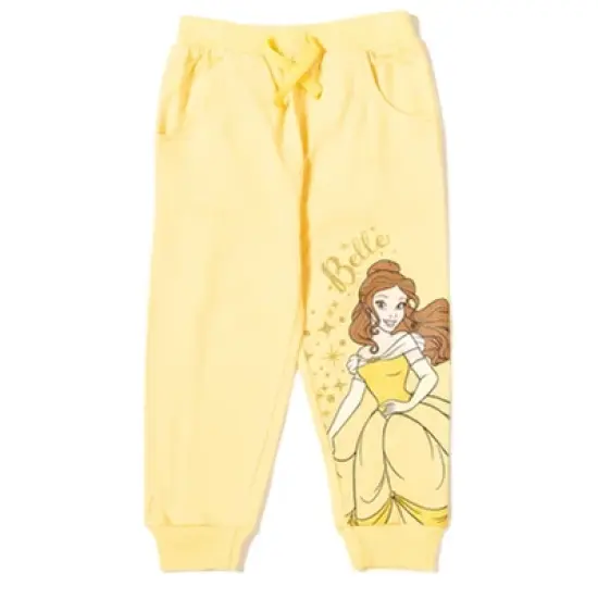 Disney Princess Moana Belle Rapunzel Jasmine Ariel Cinderella Girls 2 Pack Pants Toddler image {1}