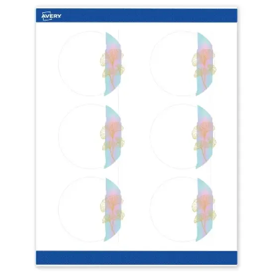 Avery Round Labels, Floral Design, 3" Diameter, 60 Total image {8}