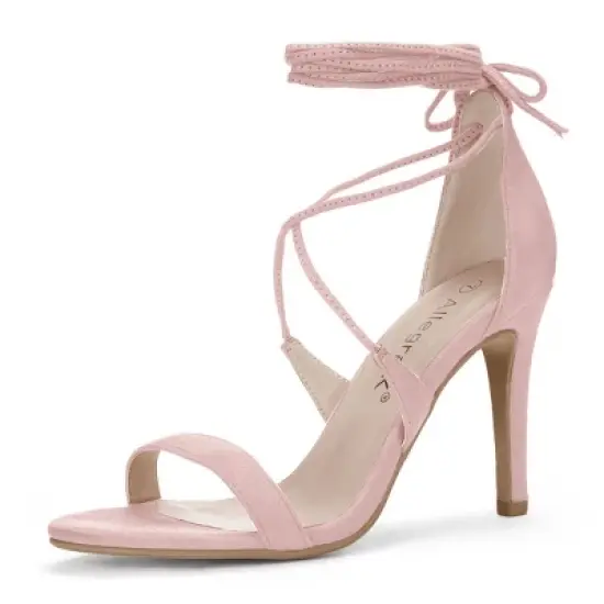 Allegra K Women's Stiletto Heel Lace-up Sandals image {11}