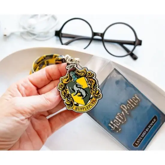Silver Buffalo Harry Potter Hufflepuff 22-Inch Lanyard With ID Badge Holder And Logo Charm image {3}