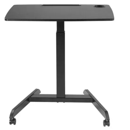 Monoprice Gas-Lift Height Adjustable Sit-Stand Mobile Rolling Workstation Laptop and Computer Desk V2 image {1}