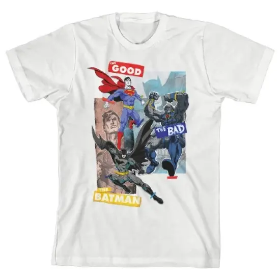 DC Comics Heroes The Good The Bad The Batman White T-Shirt Toddler Boy to Youth Boy image {3}