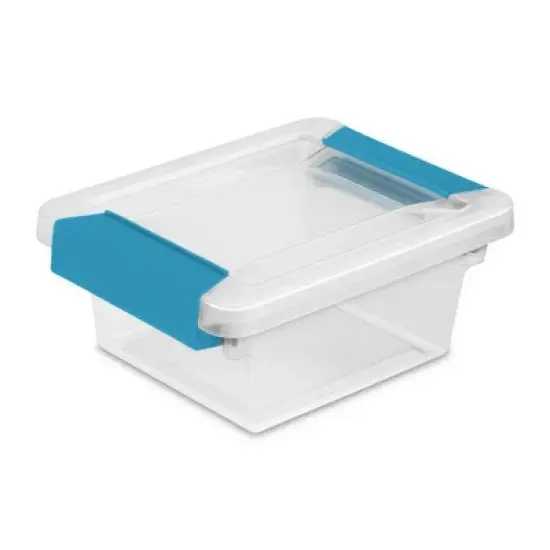 Sterilite Plastic Miniature Clip Storage Box Container with Latching Lid for Home, Office, Workspace, and Utility Space Organization image {1}