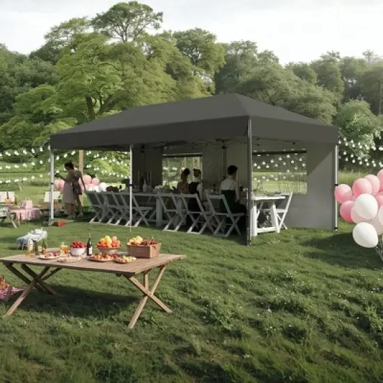 10'x20' Commercial Pop-Up Canopy Tent, Instant Setup Shelter, Portable Outdoor Tent image {2}