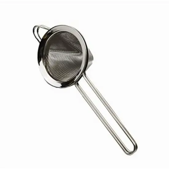 SAMMART Stainless Steel Mesh Strainer with Straight Handle - Conical Sieve Strainer (Set of 2) image {3}