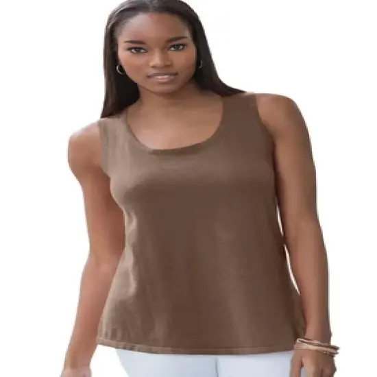 Jessica London Women&rsquo;s Plus Size Scoop-Neck Sweater Tank image {7}
