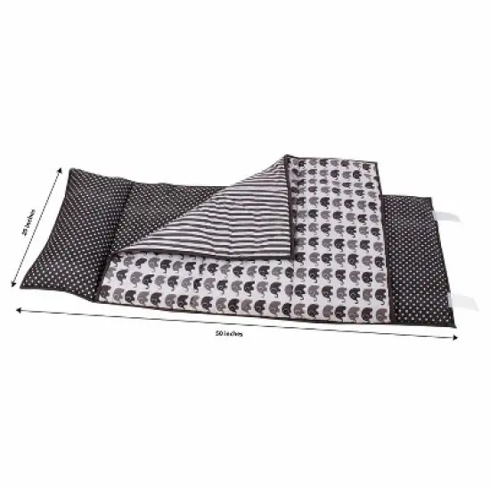 Bacati - Elephants Gray Toddler Toddler Nap Mat image {2}
