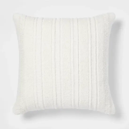 Oversized Textural Woven Throw Pillow Cream - Threshold&trade; image {5}