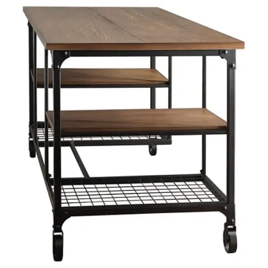 Merida Mixed Media Writing Desk Black - Inspire Q image {3}