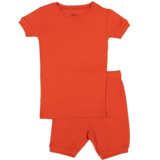 Leveret Kids Two Piece Cotton Solid Short Pajamas image {18}