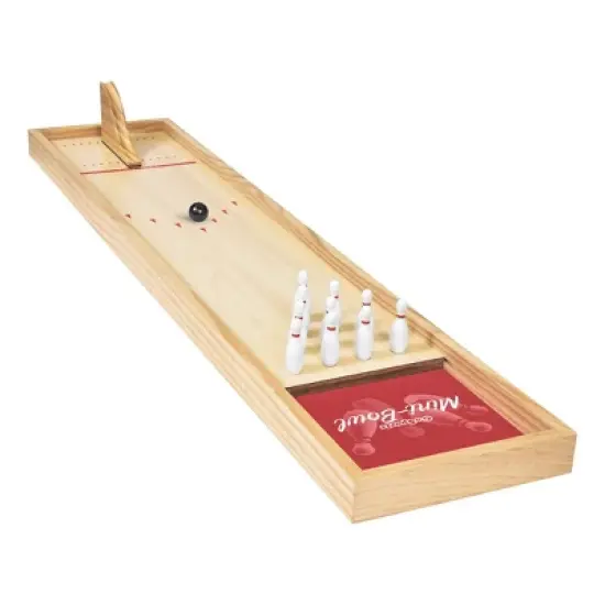 GoSports Mini Wooden Tabletop Bowling Game Set image {1}