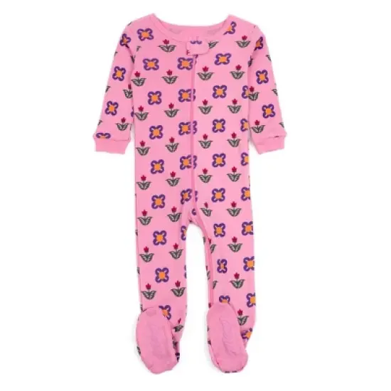 Leveret Footed Sleeper Cotton Girls Pajamas image {6}