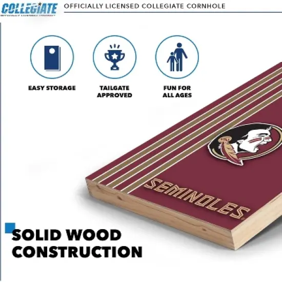 NCAA Florida State Seminoles 2'x3' Wood Cornhole Set image {2}