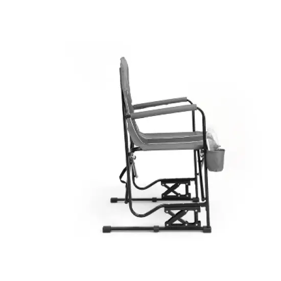 Gulches Outdoor Portable Chairs - Freestyle Rocker Folding Chair with Comfortable Backrest, Grey image {10}