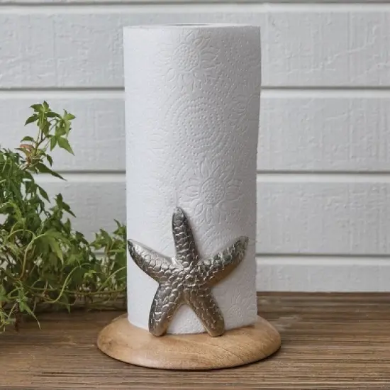 Split P Silver Starfish Paper Towel Holder image {1}