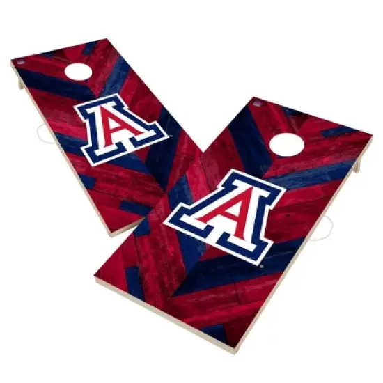 NCAA Arizona Wildcats 2'x4' Solid Wood Cornhole Board image {1}