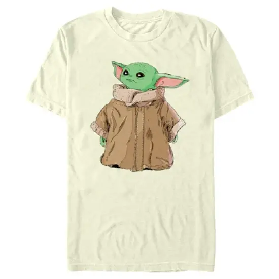 Men's Star Wars: The Mandalorian Grogu Big Coat Portrait T-Shirt image {3}