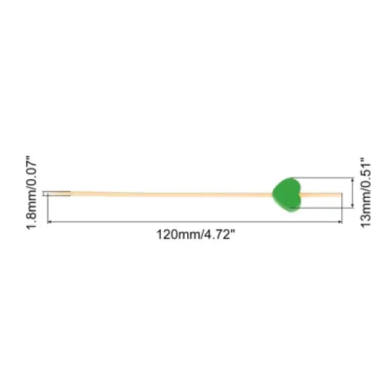 Unique Bargains Decorative Drinks Appetizer Bamboo Heart Cocktail Toothpicks 100 Pcs image {1}
