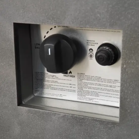 Wellington Outdoor Square Lightweight Concrete Fire Pit with Tank Holder - Christopher Knight Home image {3}