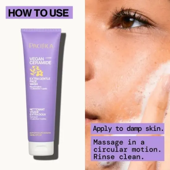 Pacifica Vegan Ceramide Extra Gentle Face Wash - Unscented - 5 fl oz image {5}