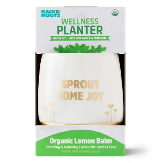 Back to the Roots Organic Lemon Balm Wellness Planter Grow Kit with Pot Soil and Seeds image {9}
