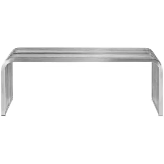 Pipe Stainless Steel Bench - Modway image {3}