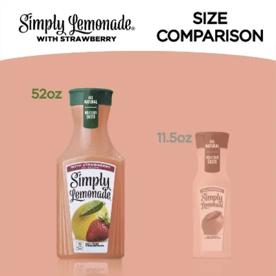 Simply Lemonade with Strawberry Juice - 52 fl oz image {4}