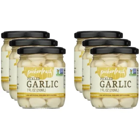 Pickerfresh Pickled Garlic - Case of 6 - 7 fl oz image {2}