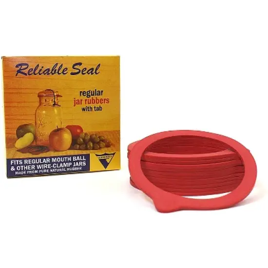 Old-Style Canning Jar Rubber Sealing Rings Regular Mouth With a Tab Box of 12 image {4}