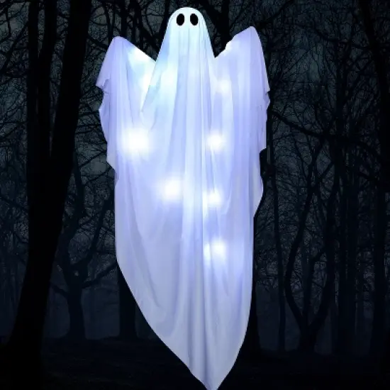 Joyfy Halloween Hanging Ghost Outdoor Decoration, 47&rdquo; LED Light Hanging Ghost Halloween Hanging Decoration for Indoor Outdoor Party Decor image {8}