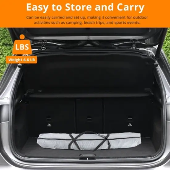 VINGLI 6.8FT Shower Tent, Large Instant Pop Up Shelter with Mesh Floor & Carrying Bag, Privacy Changing Room Tent for Camping image {8}